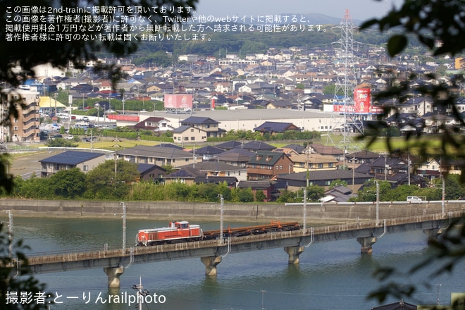 【JR西】DE10-1514牽引の宇部新川工臨が脱線を不明で撮影した写真