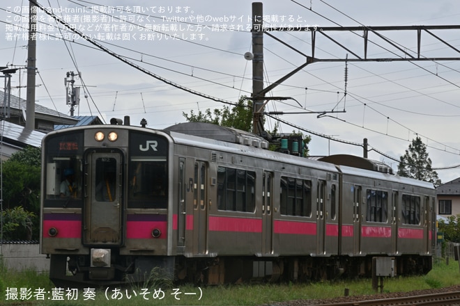 【JR東】701系N12編成秋田総合車両センター入場回送を不明で撮影した写真