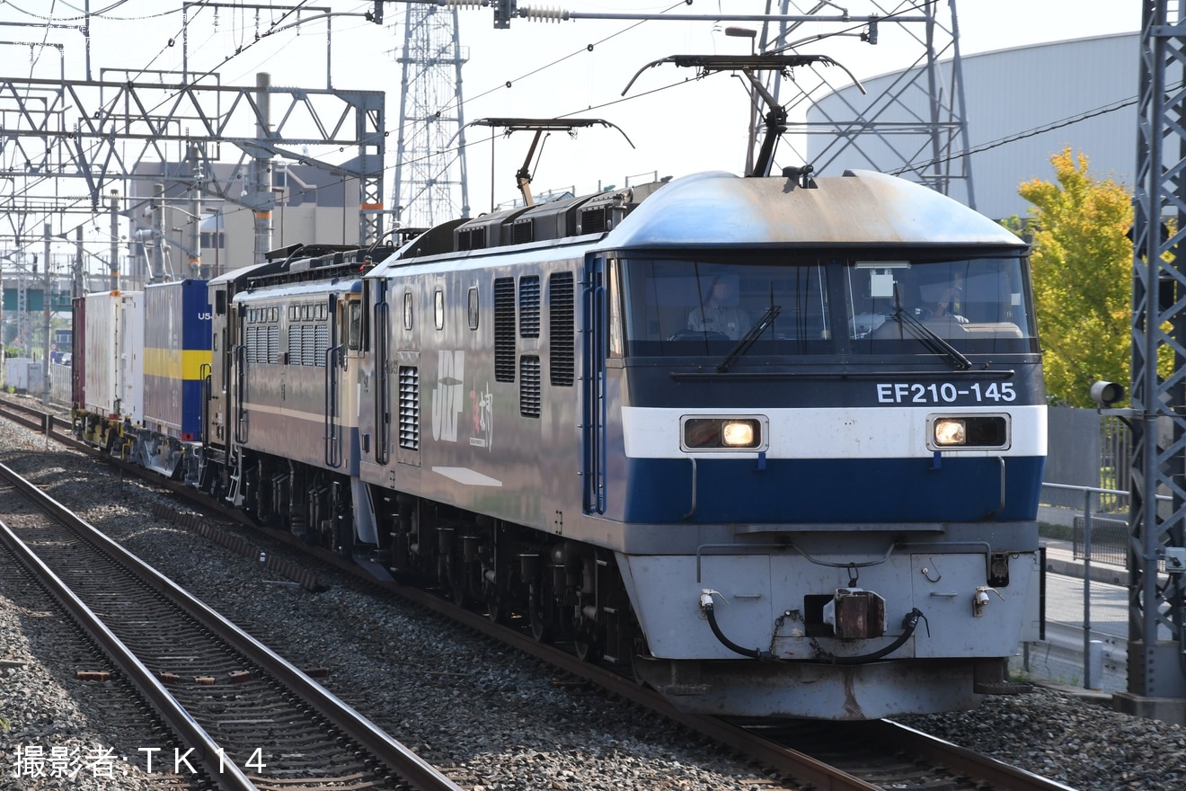 【JR貨】EF65-2070+ヨ8891+コキ107-574+コキ110-1が京都鉄道博物館へ送り込みの拡大写真