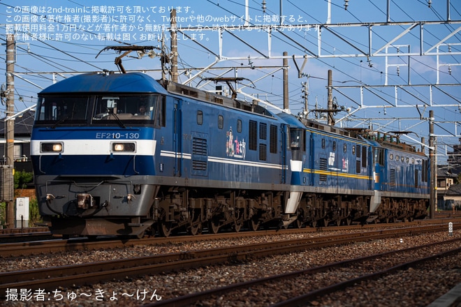 【JR貨】単570レがEF210-130+EF210-304+EF510-504で運転を不明で撮影した写真