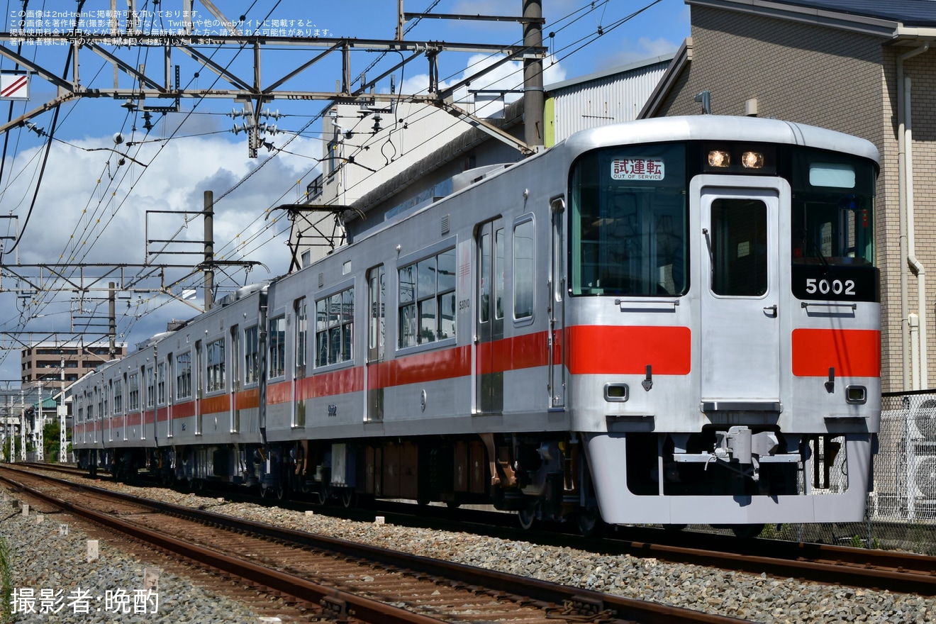 【山陽】5000系5002F東二見工場出場試運転の拡大写真