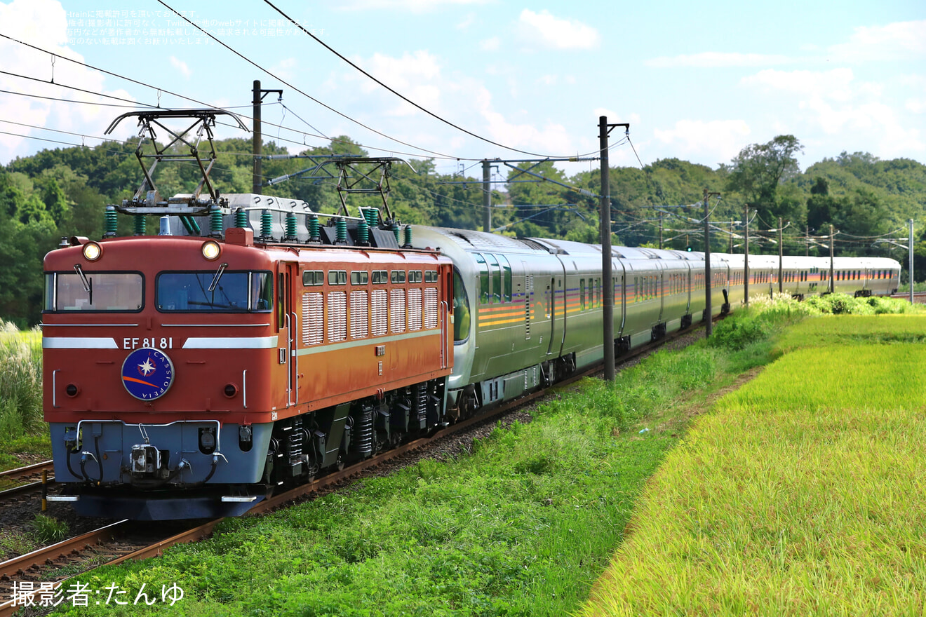 【JR東】EF81-81牽引仙台行きカシオペア紀行運転(20240911)の拡大写真