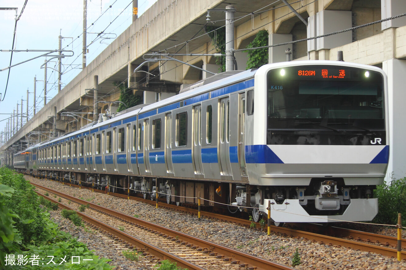 【JR東】E531系K416編成郡山総合車両センター出場の拡大写真