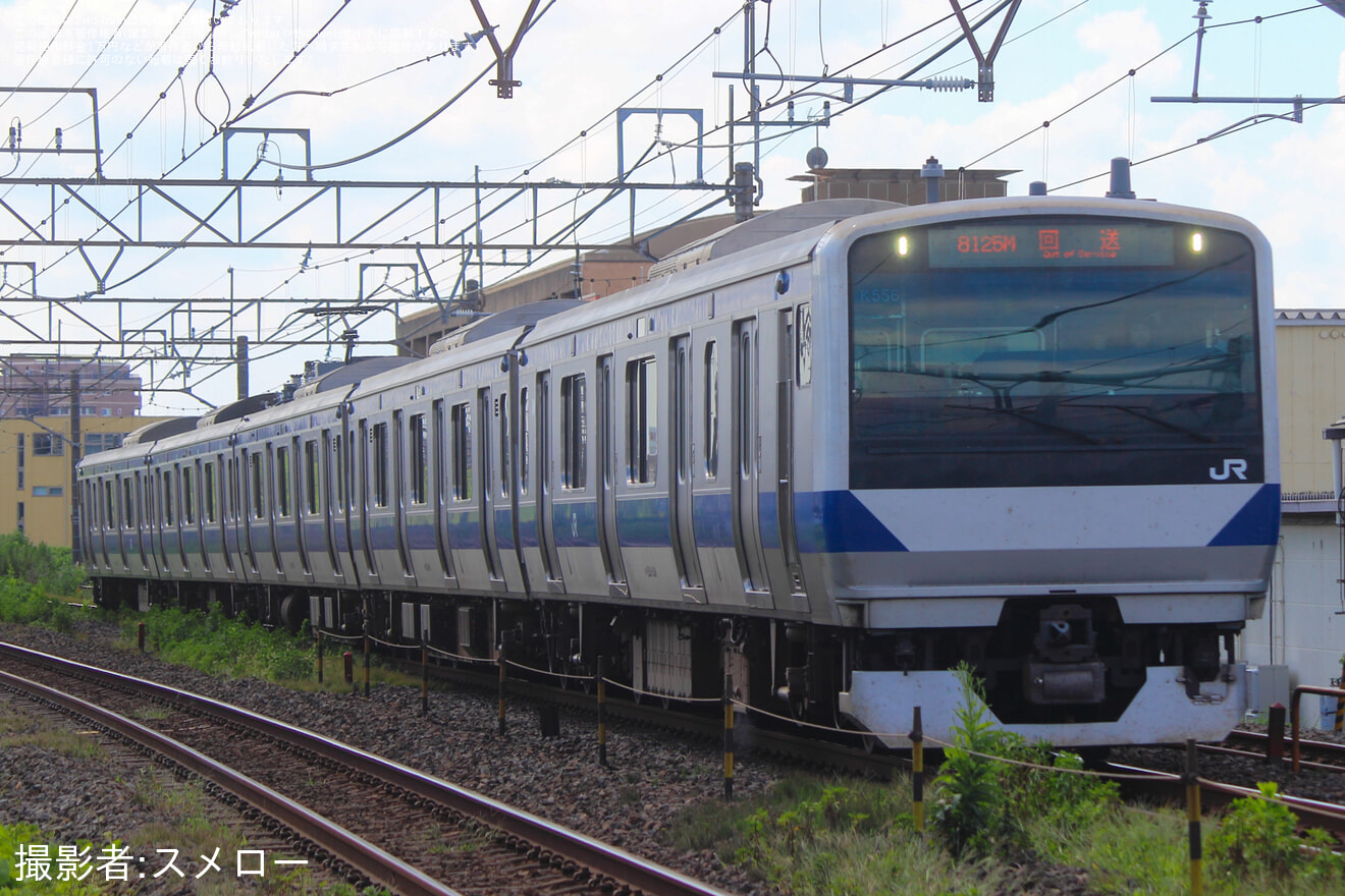 【JR東】E531系K556編成郡山総合車両センター入場の拡大写真