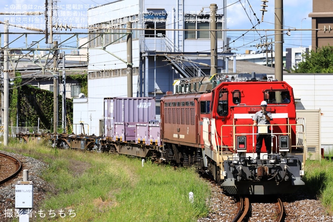 【JR貨】EF81-404小倉車両所出場を不明で撮影した写真