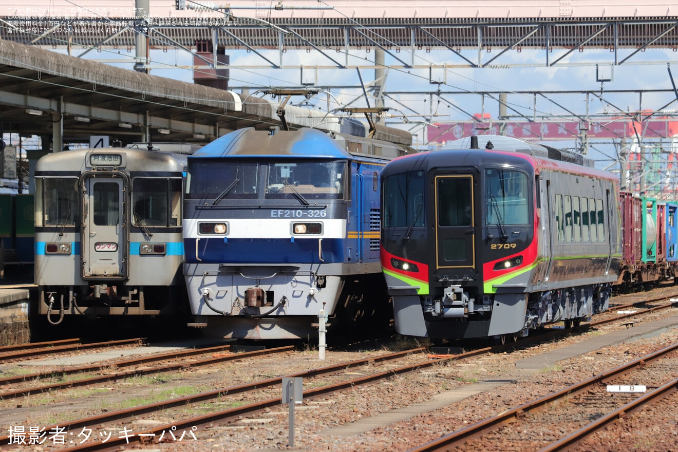 【JR四】2700系2709号車が検査を終えて多度津工場出場試運転の拡大写真