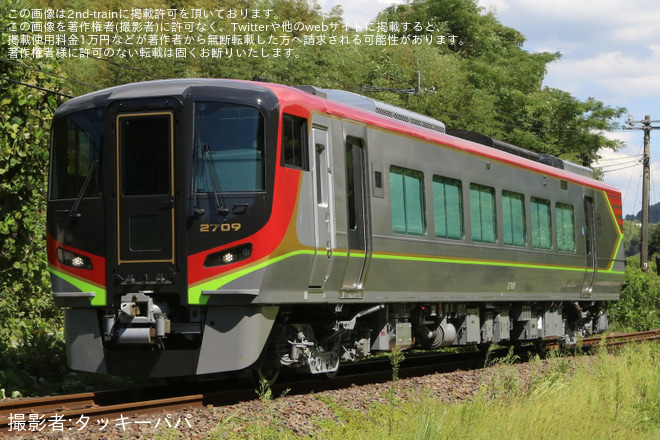 【JR四】2700系2709号車が検査を終えて多度津工場出場試運転