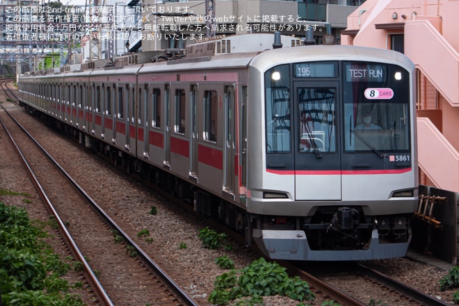 【東急】5050系5161F長津田車両工場出場試運転を不明で撮影した写真