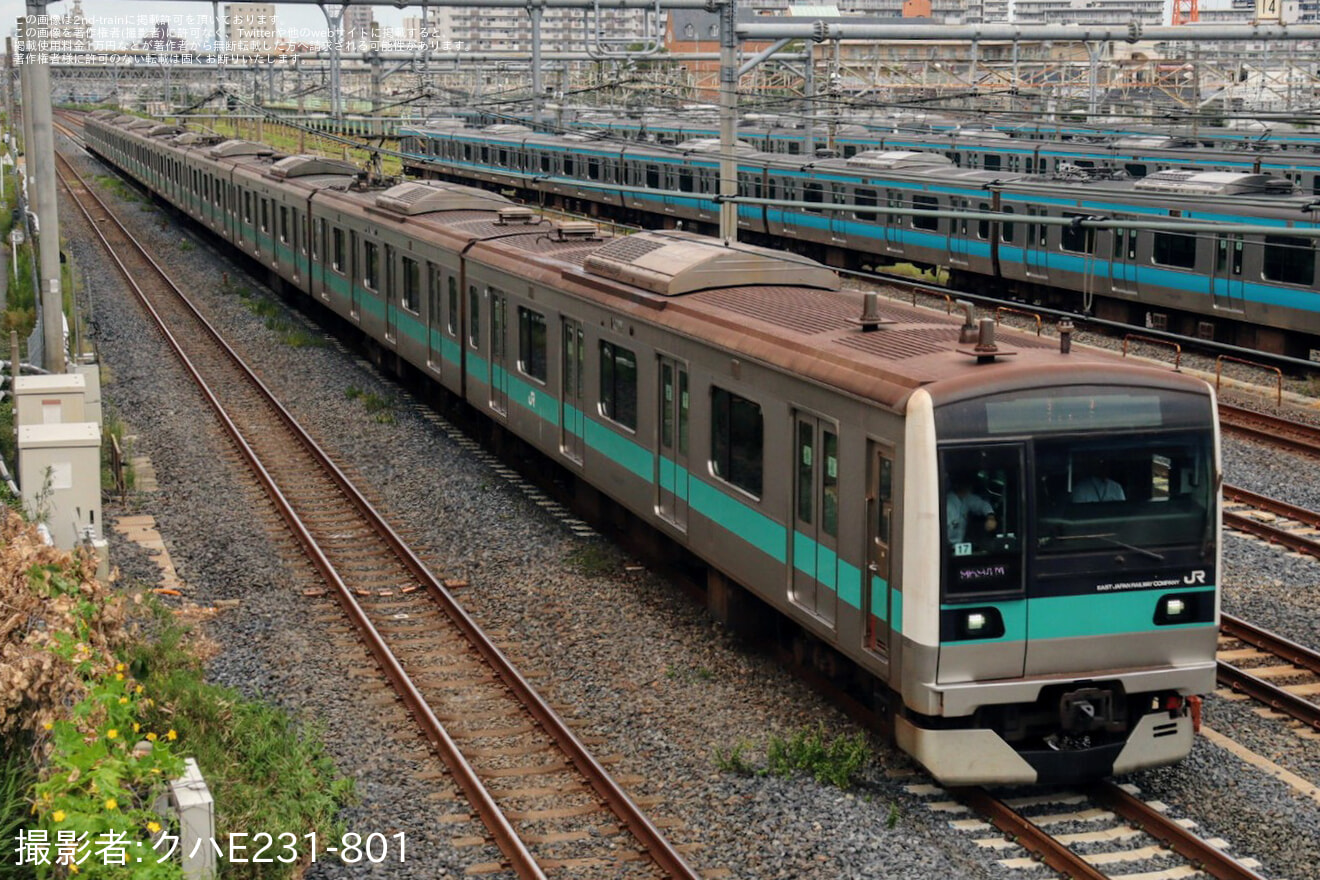 【JR東】E233系マト17編成 大宮総合車両センター東大宮センターより返却回送の拡大写真