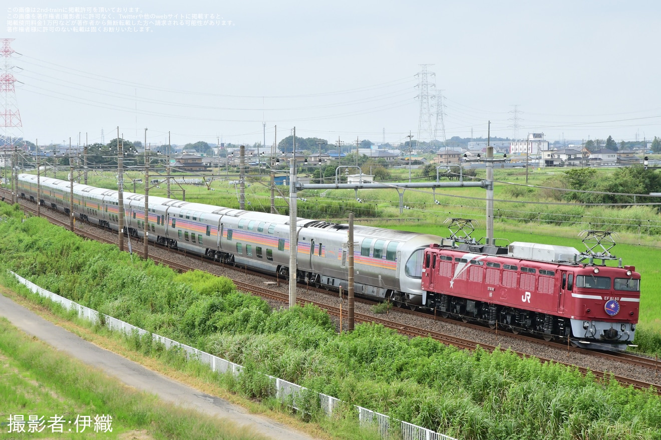 【JR東】EF81-80牽引仙台行きカシオペア紀行運転（20240921）の拡大写真