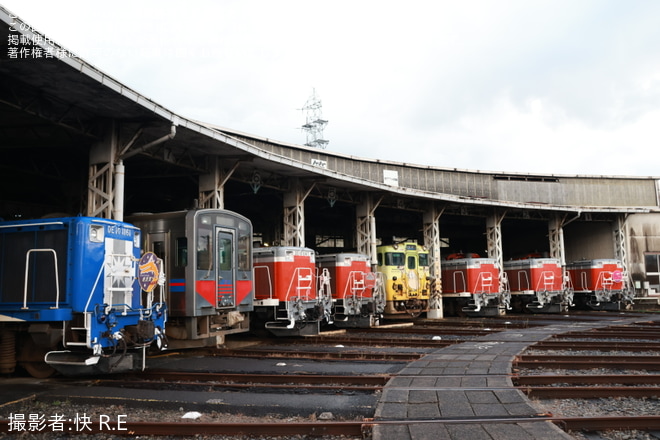 【JR西】「ありがとう381系緑やくも色編成『幕回し』と、米子扇形車庫見学旅行プラン」ツアーで米子扇形車庫見学を後藤総合車両所米子支所で撮影した写真