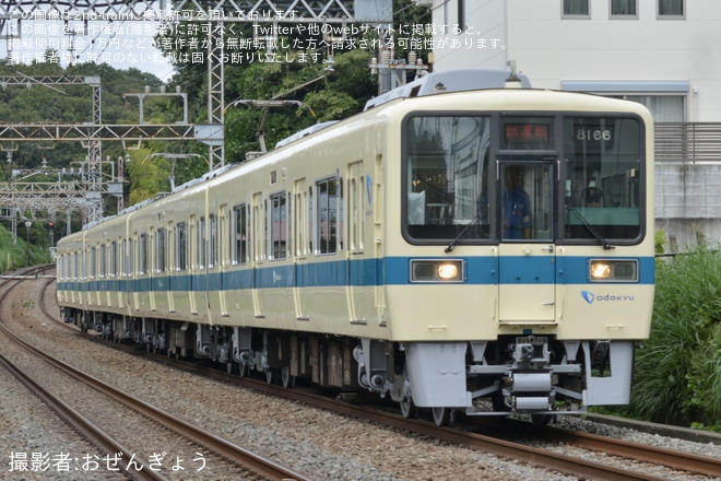 【小田急】8000形8066F(8066×4) 大野総合車両所出場試運転を相武台前～座間間で撮影した写真