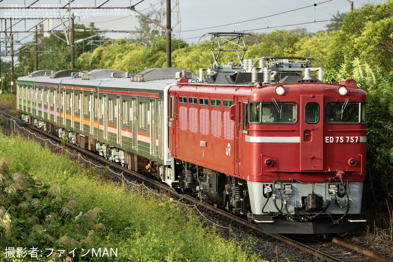 【JR東】205系センM3編成 郡山総合車両センター出場配給の拡大写真