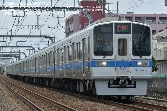 【小田急】1000形1091F(1091×10) 江ノ島線TASC試運転を本鵠沼～鵠沼海岸間で撮影した写真