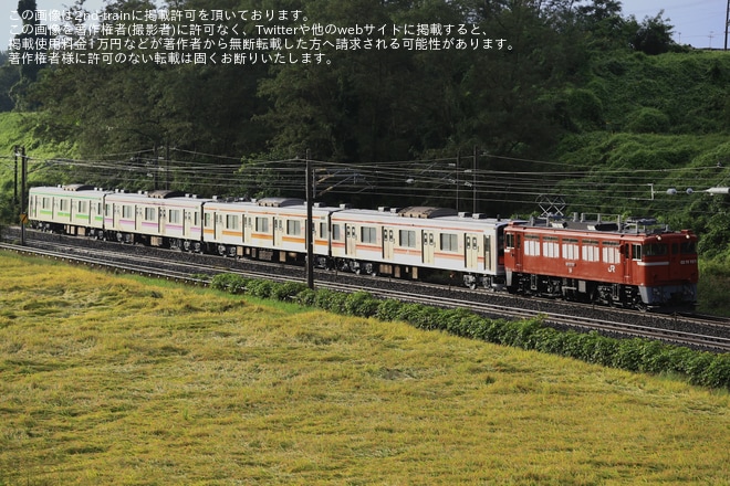 【JR東】205系センM3編成 郡山総合車両センター出場配給を日和田～五百川間で撮影した写真