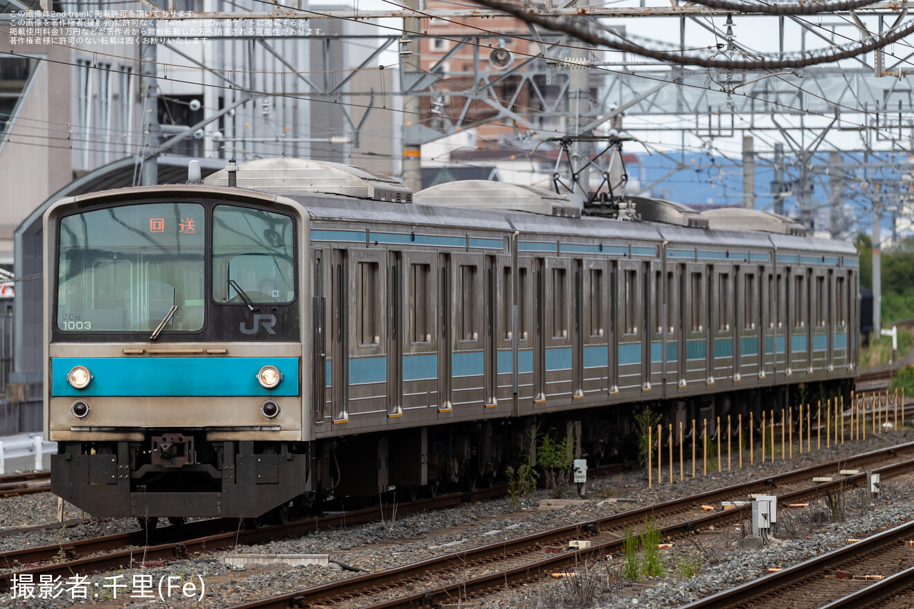 【JR西】205系NE407編成吹田総合車両所本所入場の拡大写真