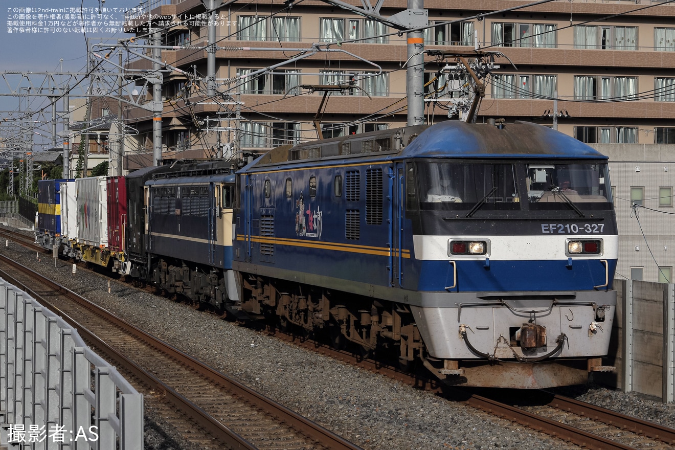 【JR貨】EF65-2070+ヨ8891+コキ107-574+コキ110-1が京都鉄道博物館から返却の拡大写真