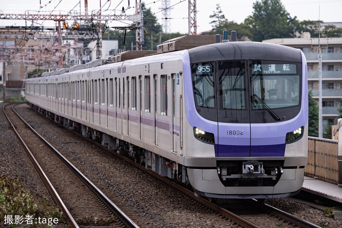 【メトロ】18000系18102F鷺沼工場出場試運転の拡大写真