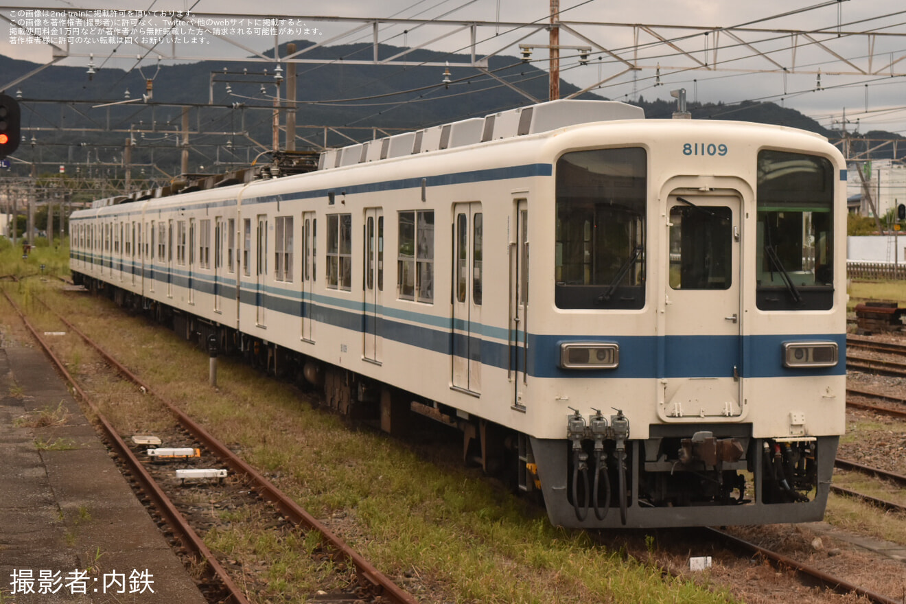 【東武】8000系81109F南栗橋工場入場伴う寄居への回送の拡大写真