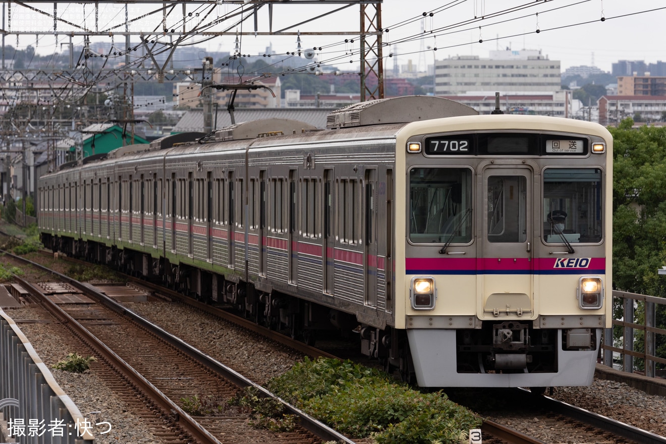 【京王】7000系7702F廃車回送の拡大写真