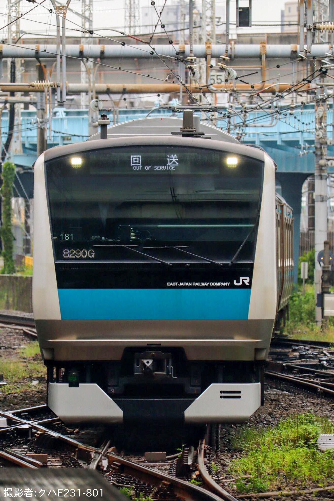 【JR東】E233系サイ181編成東京総合車両センター出場回送の拡大写真