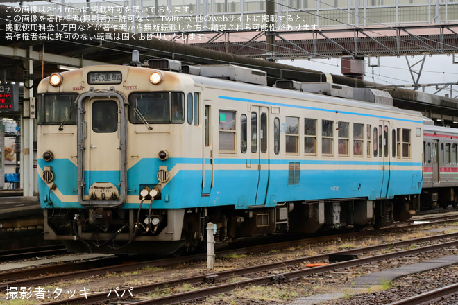 【JR四】キハ47-191が多度津工場へ廃車回送を多度津駅で撮影した写真