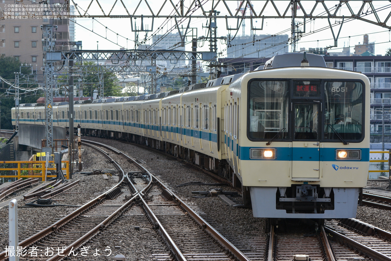 【小田急】8000形8051F+8252F(8051×4+8252×6) 江ノ島線TASC試運転の拡大写真