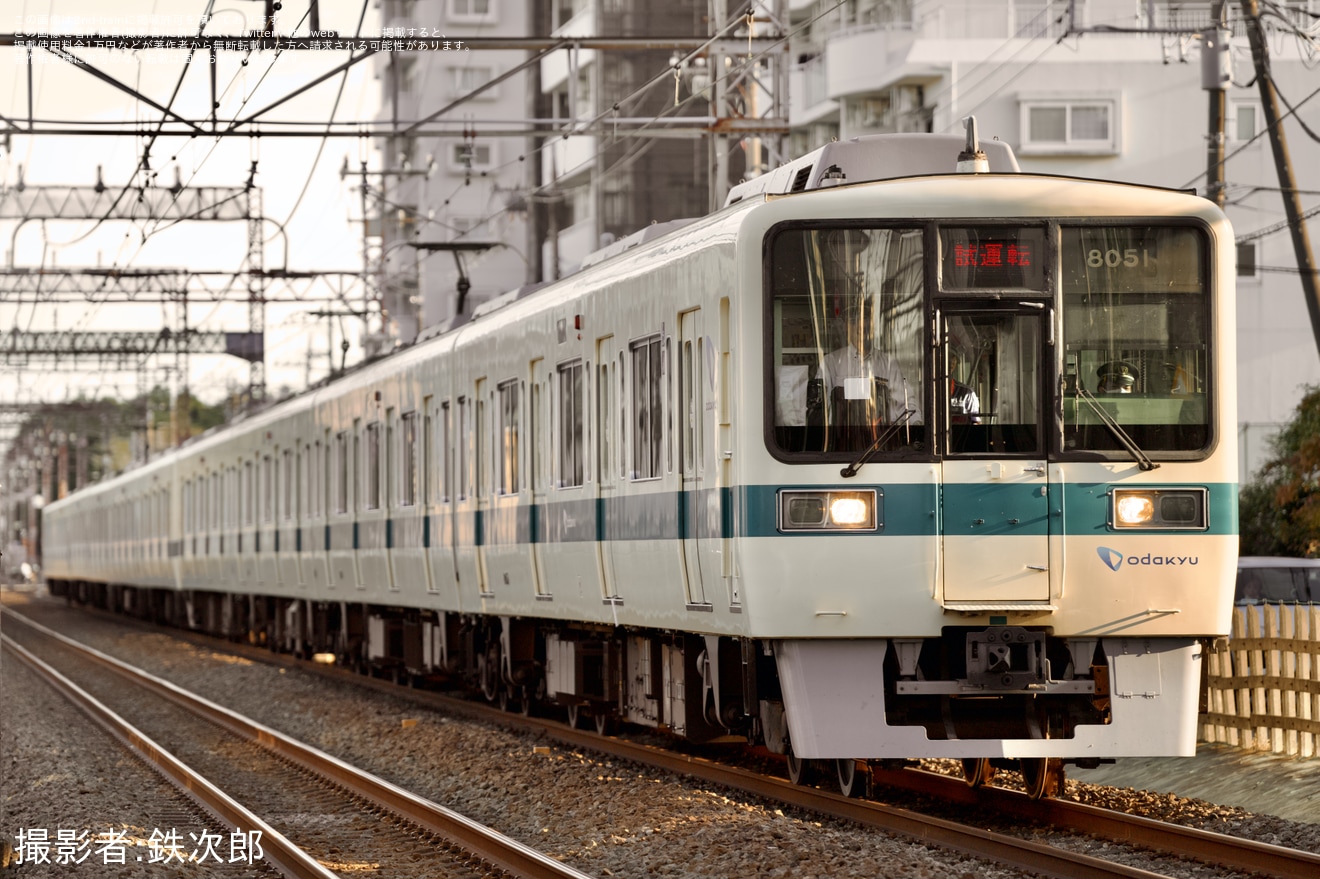 【小田急】8000形8051F+8252F(8051×4+8252×6) 江ノ島線TASC試運転の拡大写真