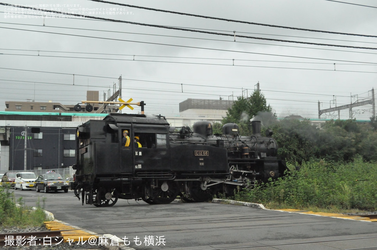 【真岡】C12-66が大宮総合車両センター構内試運転の拡大写真