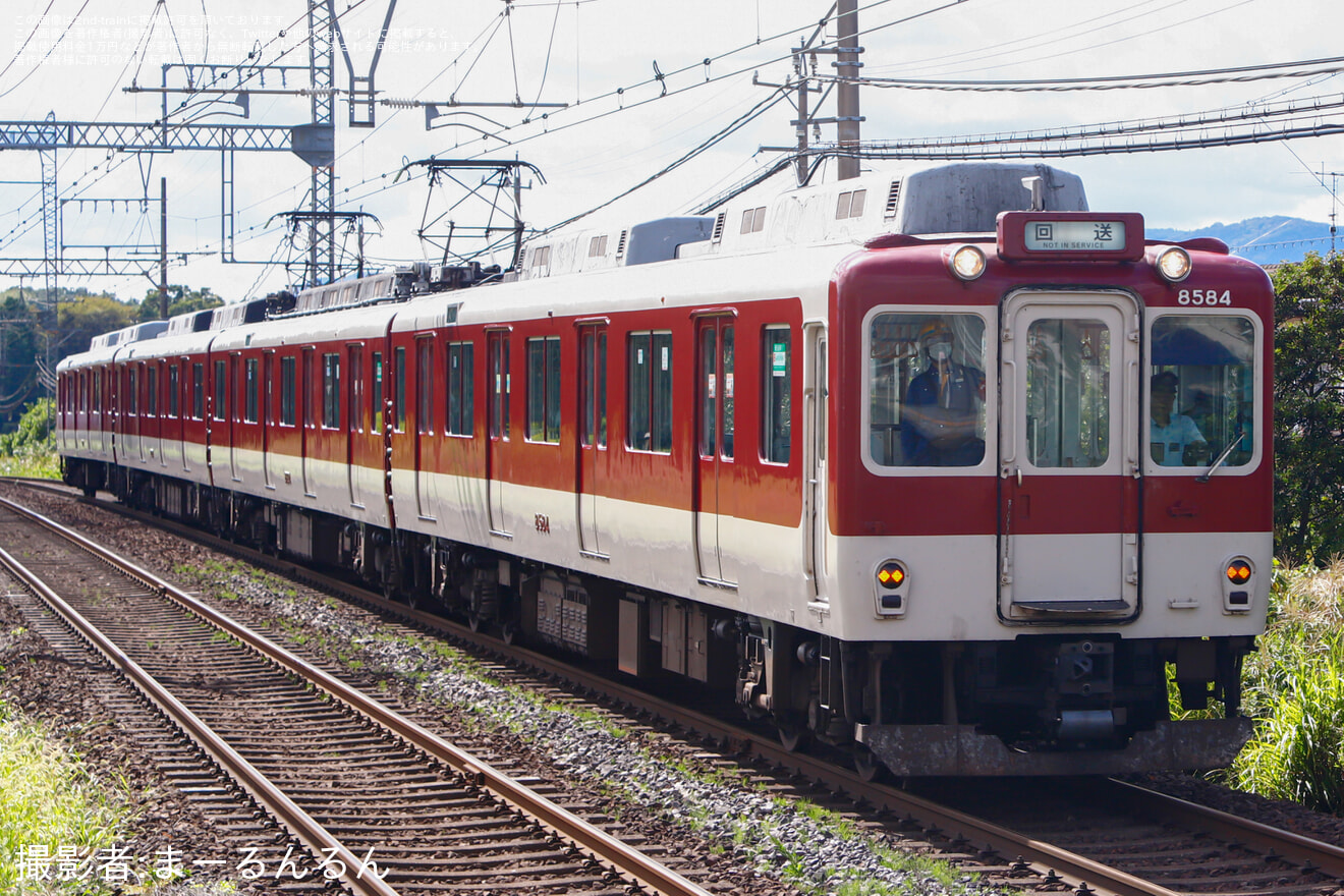 【近鉄】8000系L84が塩浜検修車庫へ廃車回送の拡大写真