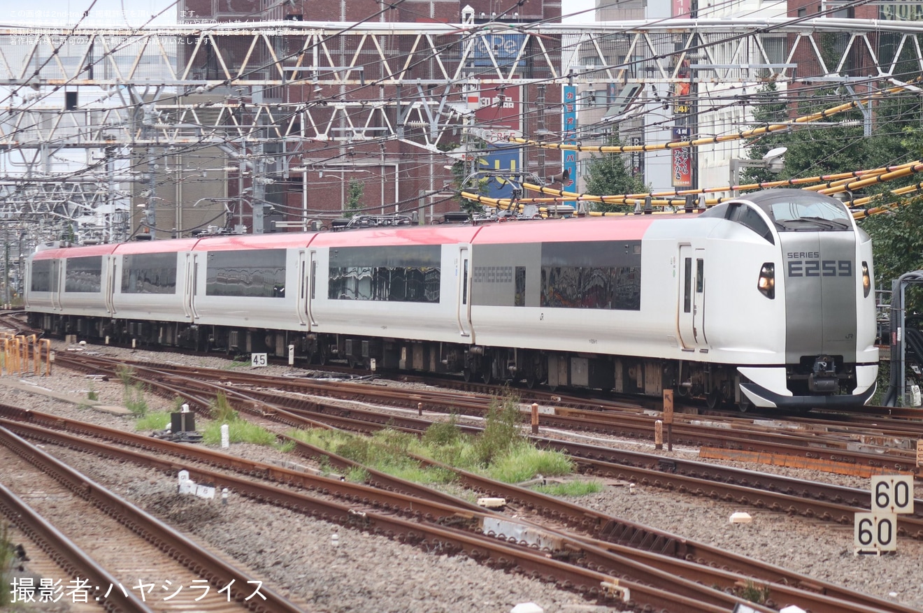 【JR東】E259系Ne011編成大宮総合車両センター出場回送(202410)の拡大写真