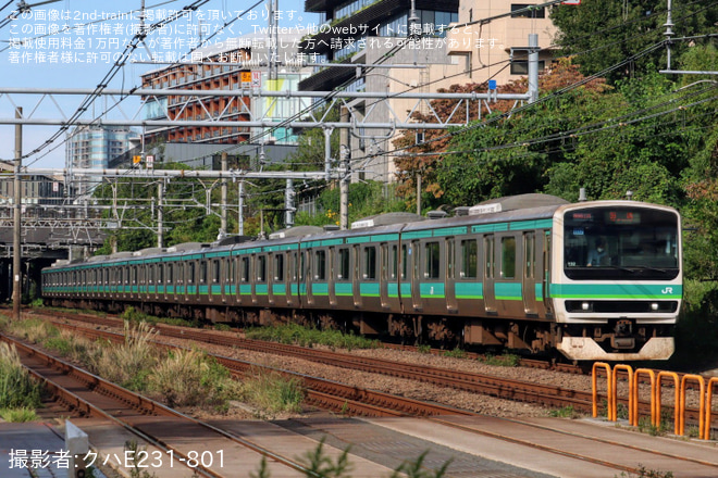 【JR東】E231系マト102編成東京総合車両センター入場回送(202410)