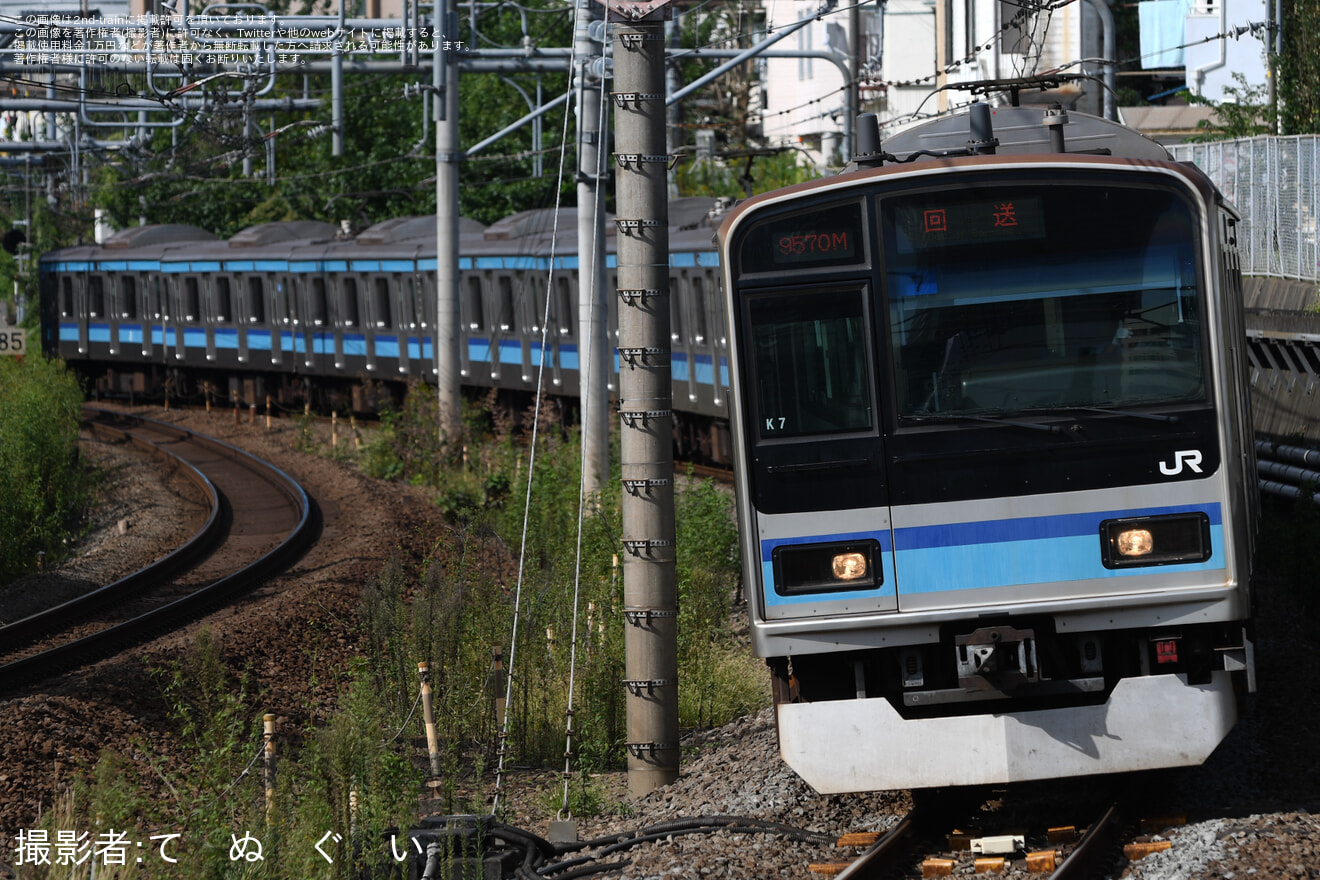 【JR東】E231系ミツK7編成 東大宮(操)へ臨時回送の拡大写真