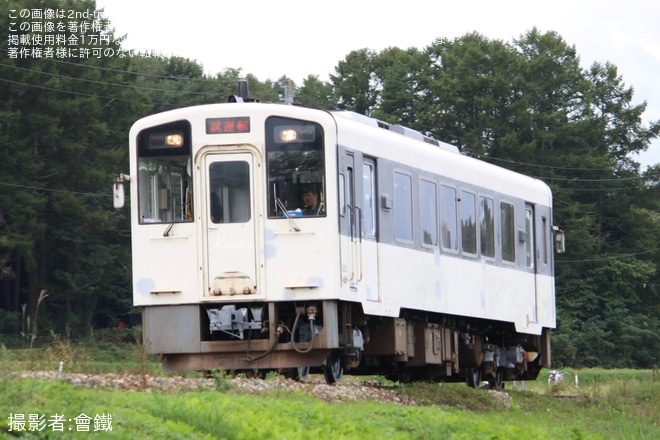 【会津】通常と異なる姿になったAT-600形AT601が出場試運転