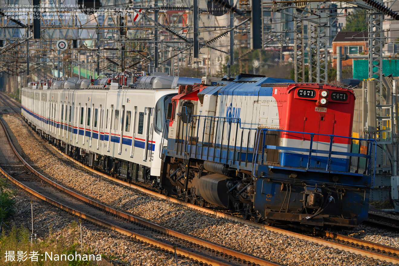 【Seoul Metro】4050形4065Fが新製に伴う輸送の拡大写真