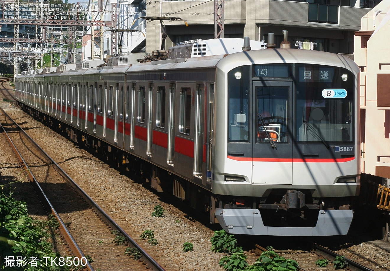 【東急】5080系5187F長津田車両工場入場回送の拡大写真