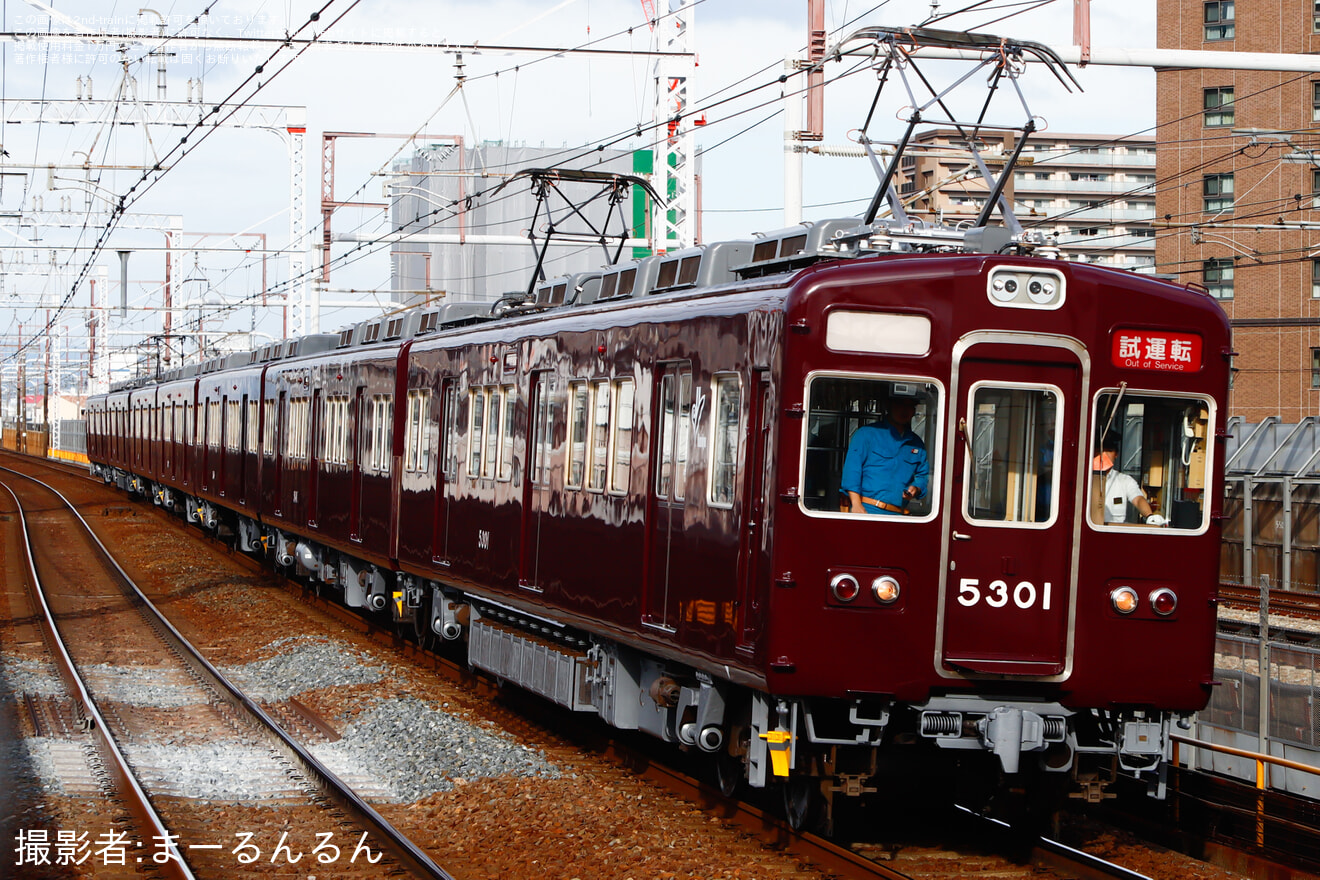 【阪急】5300系5301F正雀工場出場試運転の拡大写真