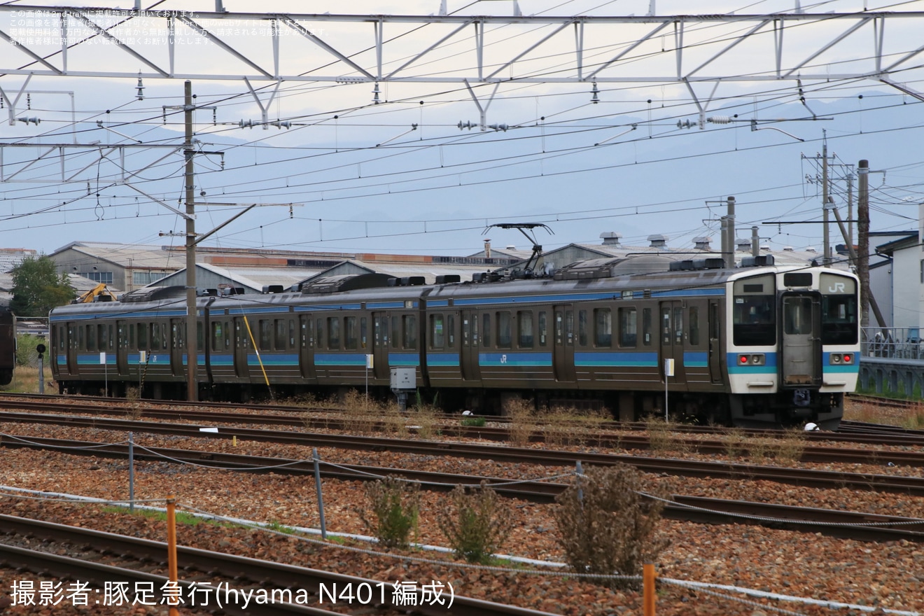 【JR東】211系1000番台N322編成が長野総合車両センター入場の拡大写真