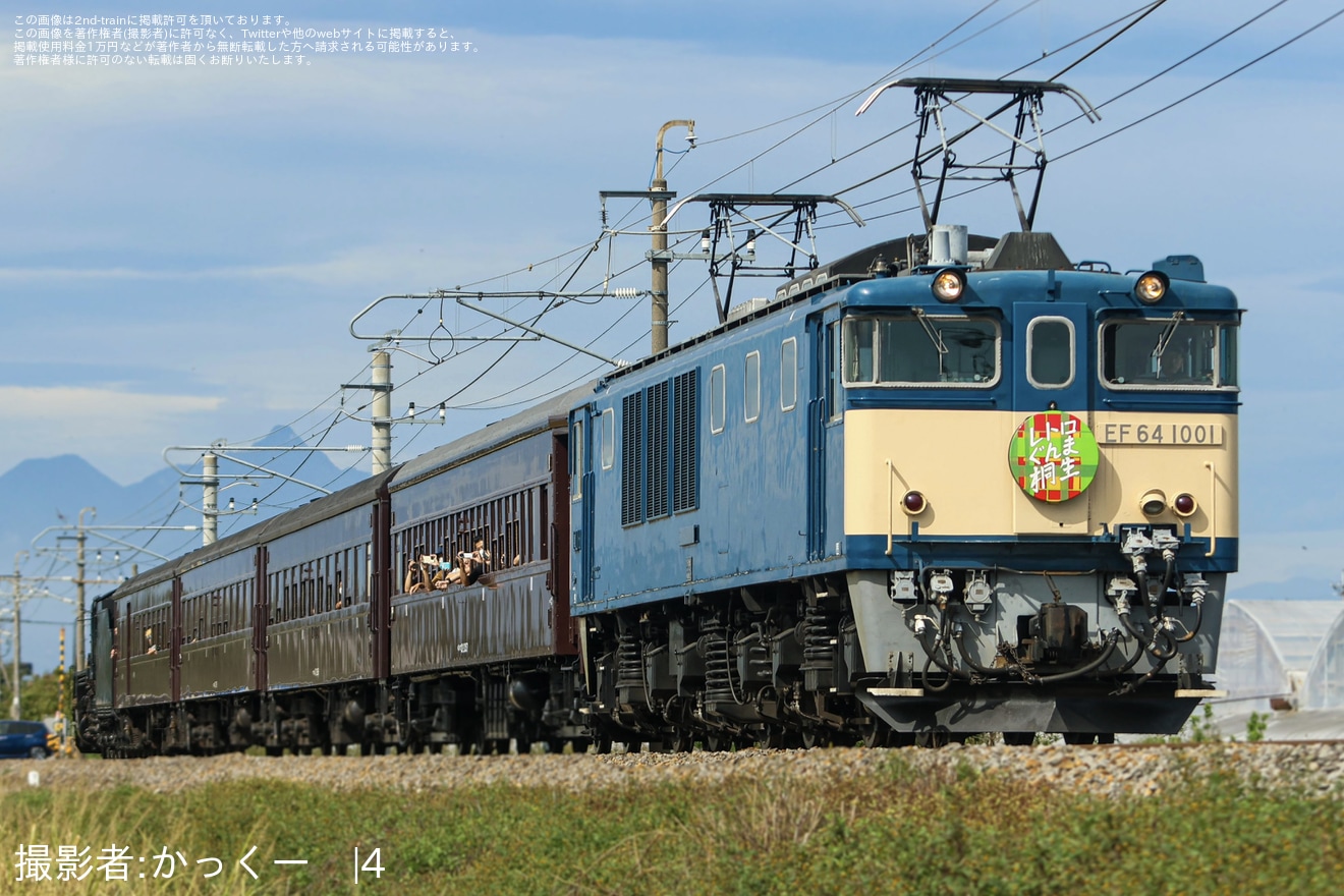 【JR東】快速「ELぐんまきりゅう」がEF64-1001牽引で運転の拡大写真