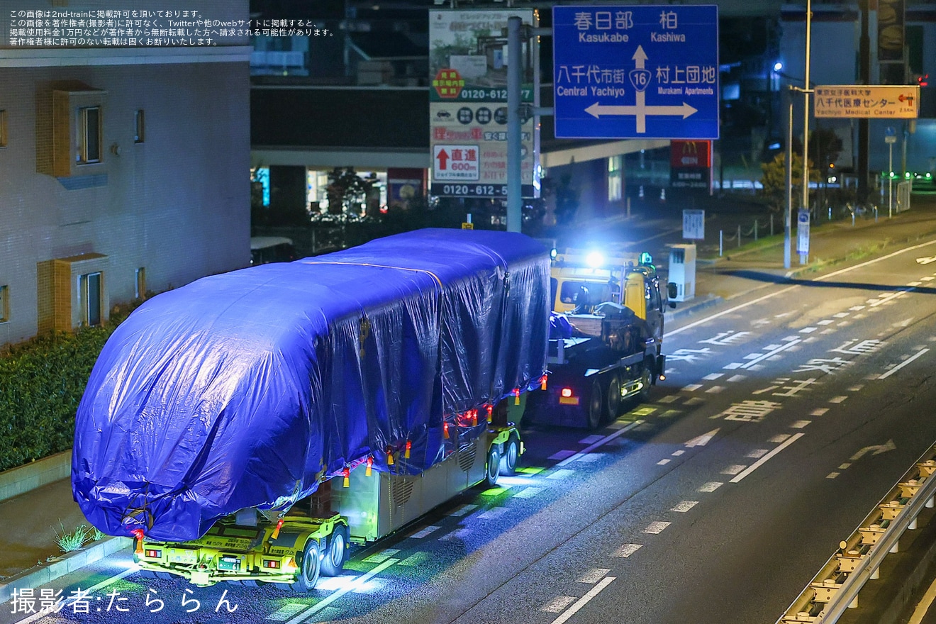 【舞浜リ】リゾートライナー　Type X 第4編成41-46(グリーン) 廃車搬出に伴う陸送の拡大写真