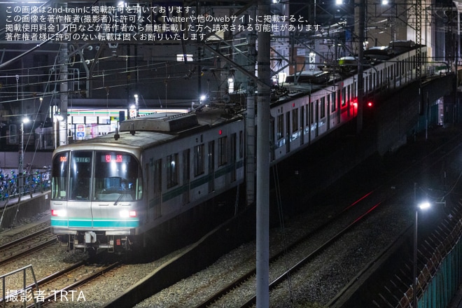 【メトロ】9000系9116Fが綾瀬車両基地へ回送