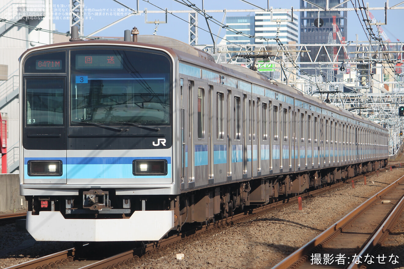 【JR東】E231系ミツK3編成 東京総合車両センター出場の拡大写真