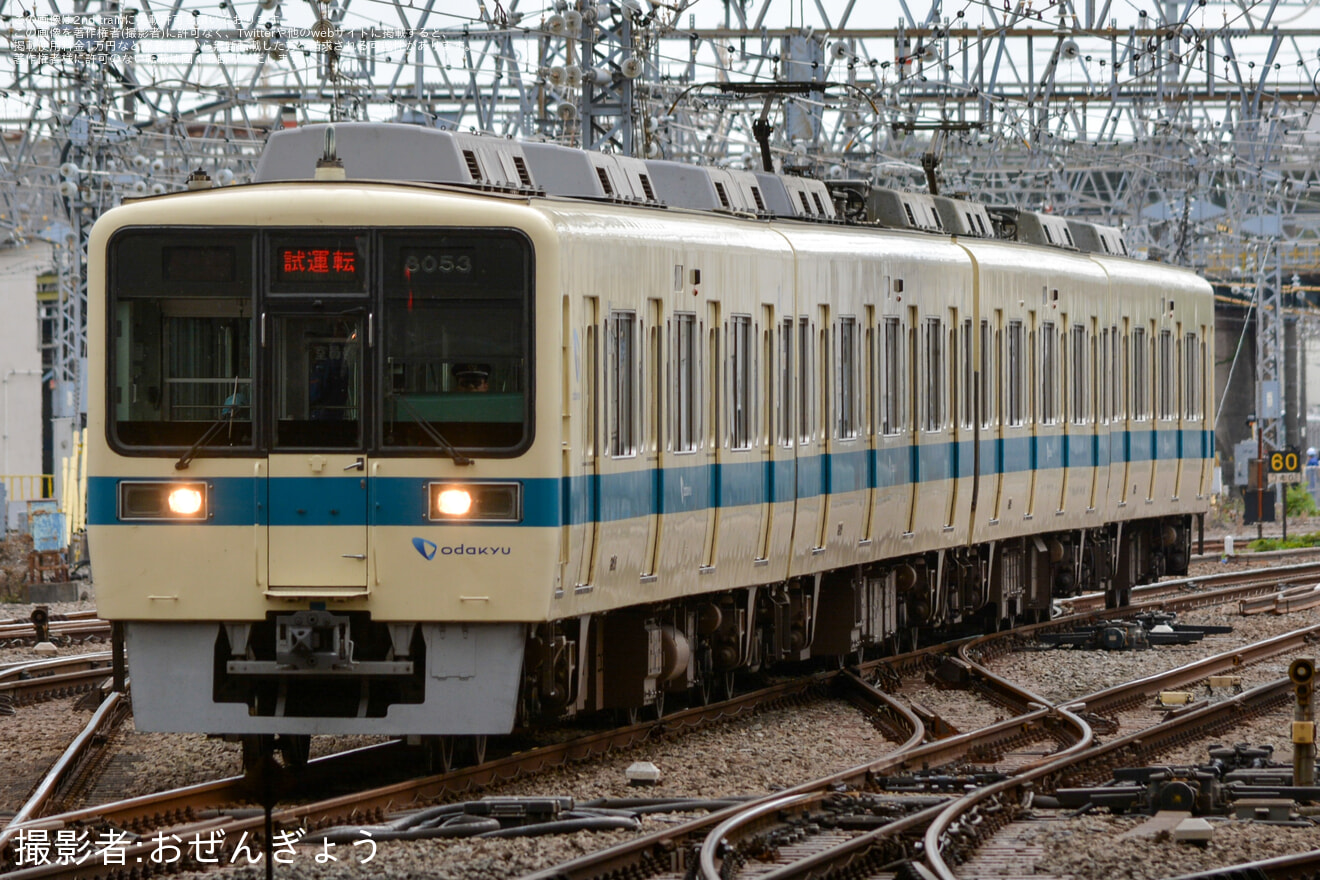 【小田急】8000形8053F(8053×4)車輪交換試運転の拡大写真