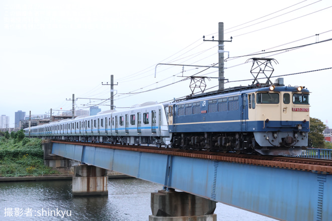  【小田急】5000形5063×10(5063F)J-TREC横浜事業所出場甲種輸送を新鶴見～鶴見間で撮影した写真