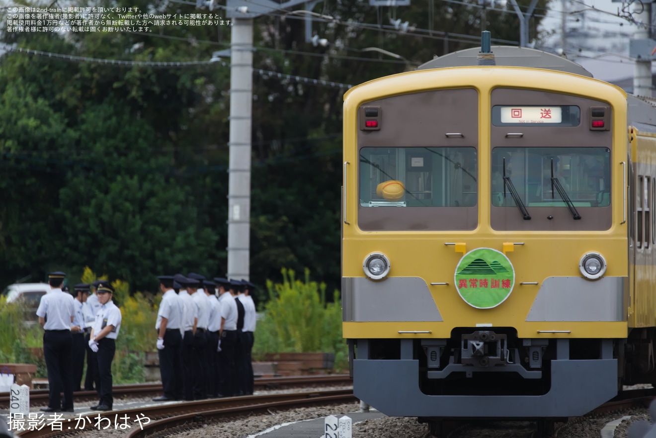 【西武】異常時訓練が新101系1245F(ツートン)を使用して実施の拡大写真