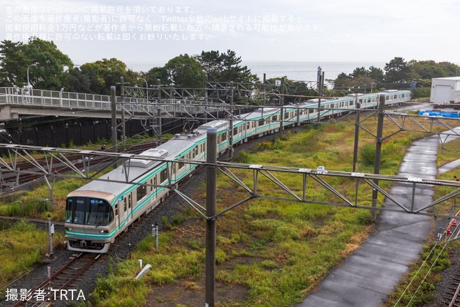 【メトロ】9000系9110FがB修工事を終えて新木場から回送を不明で撮影した写真