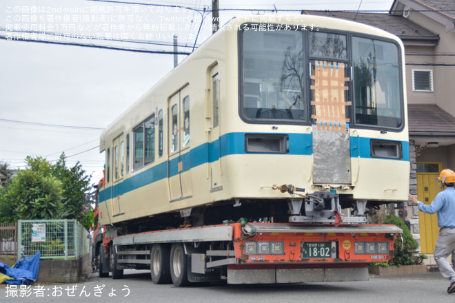 【小田急】8000形8059F 8059号車-8009号車が大野総合車両所より搬出を大野総合車両所で撮影した写真