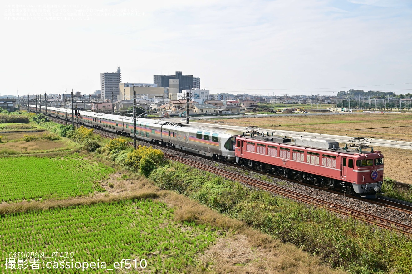 【JR東】EF81-81牽引仙台行き昼行カシオペア紀行運転の拡大写真