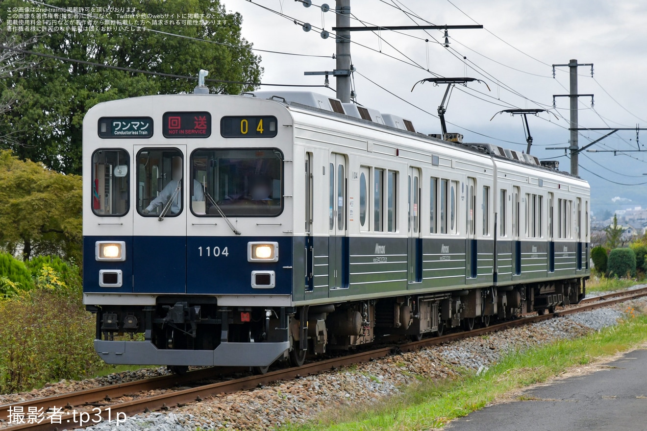 【上田】6000系6001Fが故障し1000系1004Fまるまどりーむ号が救援の拡大写真