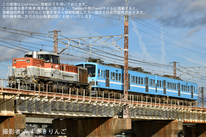 【近江】モハ100形が京都鉄道博物館へを瀬田～石山間で撮影した写真